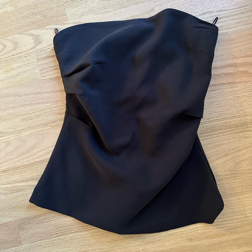 Zara Elegant Black Strapless Top